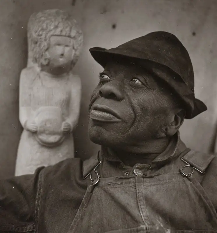 William Edmondson with Miss Louisa by Louise Dahl-Wolfe