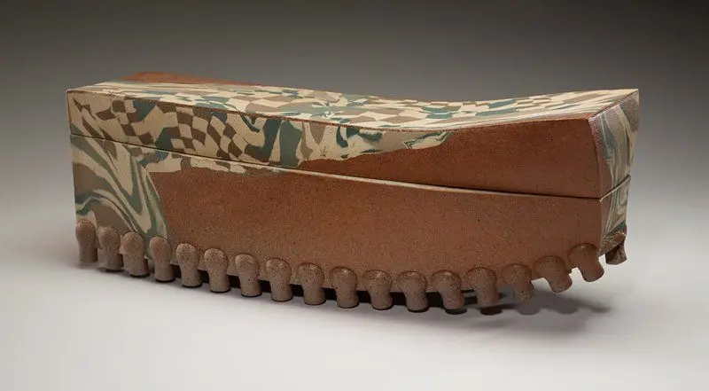 Colored-clay Box by Miyashita Zenji