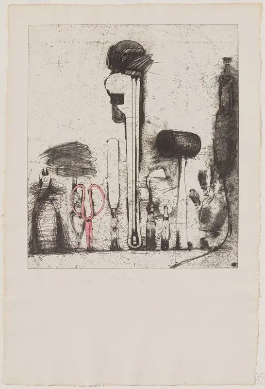 Pink Chinese Scissors by Jim Dine