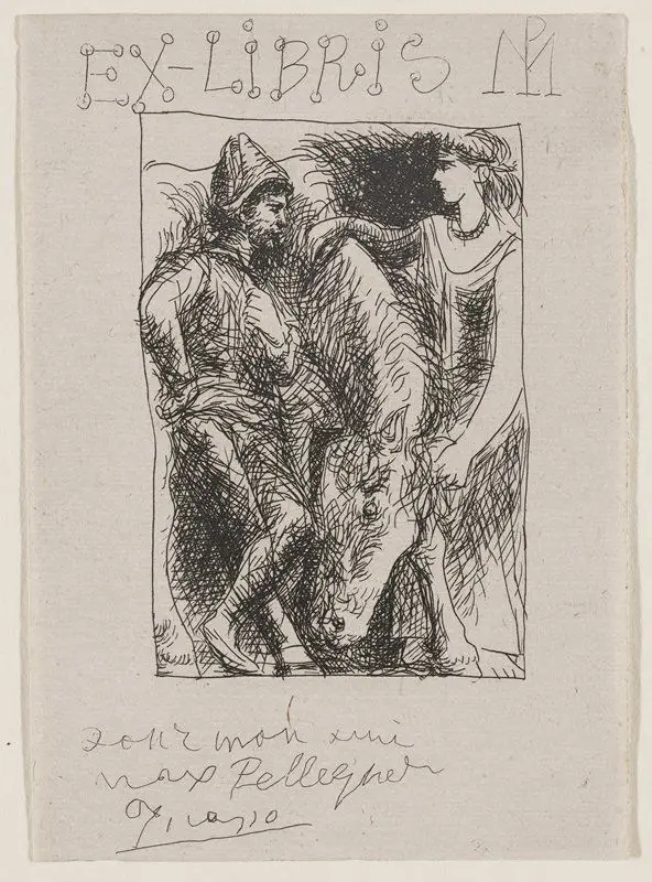 Ex-Libris for Max Pellequer by Pablo Picasso