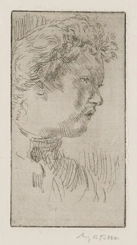 Profile of Bella by Augustus John