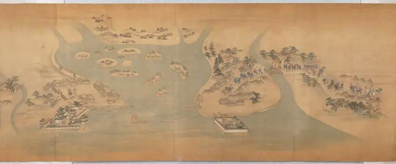 Tōkaidō Picture Scroll by Hishikawa Moronobu