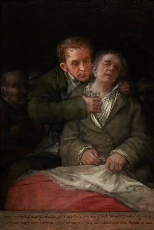 Self-Portrait with Dr. Arrieta by Francisco José de Goya y Lucientes