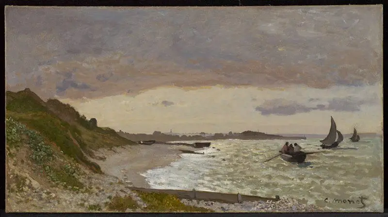 The Seashore at Sainte-Adresse by Claude Monet