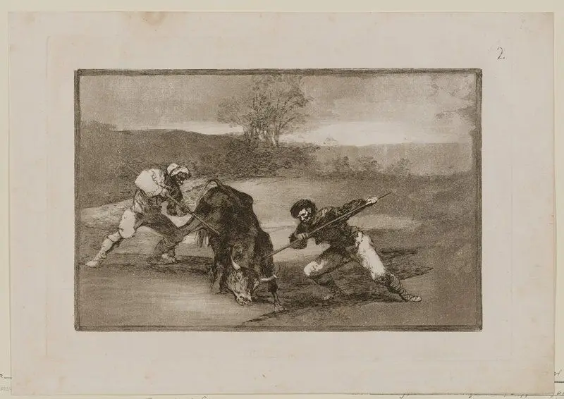 Otro modo de cazar á pie (Another Way of Hunting on Foot) by Francisco José de Goya y Lucientes