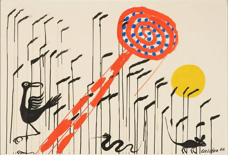 Seed Pod and Cattails by Alexander Calder