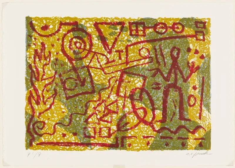 Stones and Shadows, from Expedition to the Holyland by A. R. Penck (Ralf Winkler)