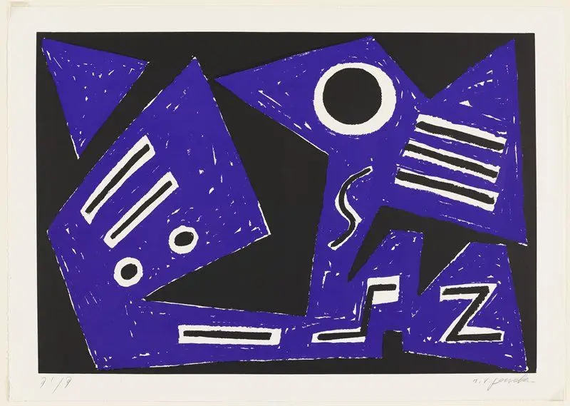 The Opposition Wants to Overthrow the Government, from Expedition to the Holyland by A. R. Penck (Ralf Winkler)