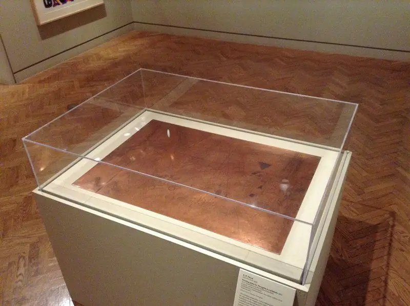 Printing plate for Thoughts in a Kibbutz from Expedition to the Holyland by A. R. Penck (Ralf Winkler)