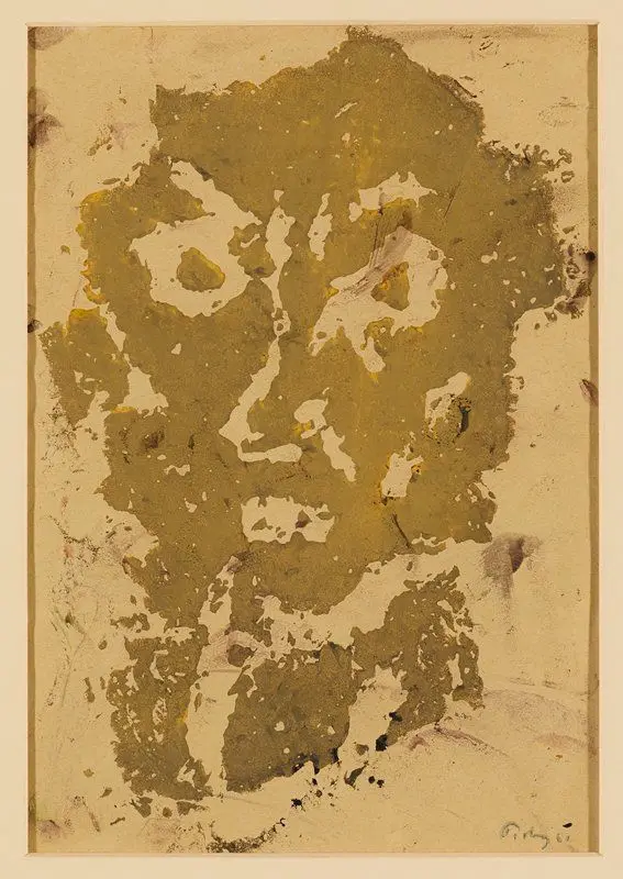 Portrait Head (recto and verso) by Mark Tobey