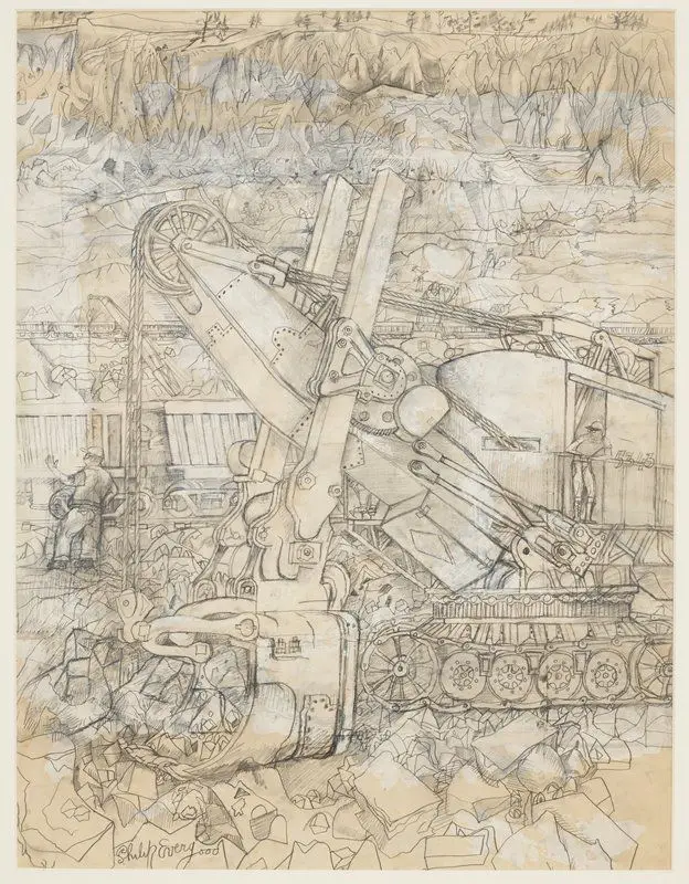 Men and Machines (Mesabi Mines) by Philip Evergood