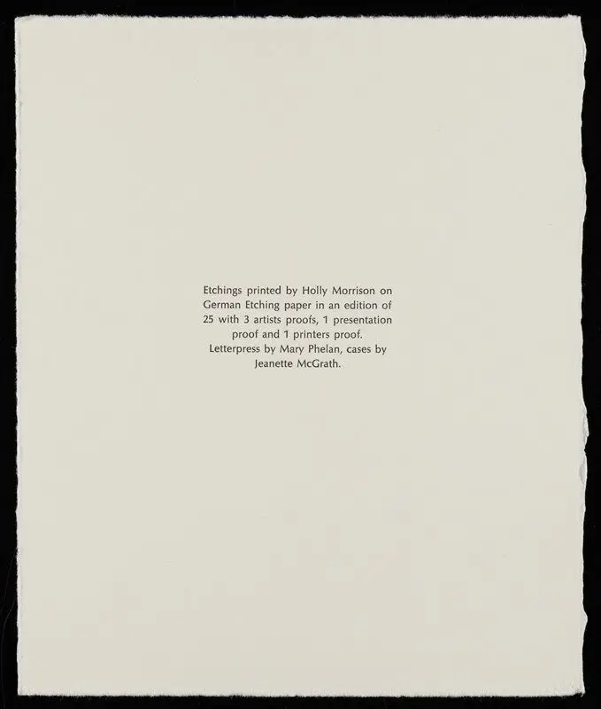 Colophon, from Dark Horses by Tony Fitzpatrick