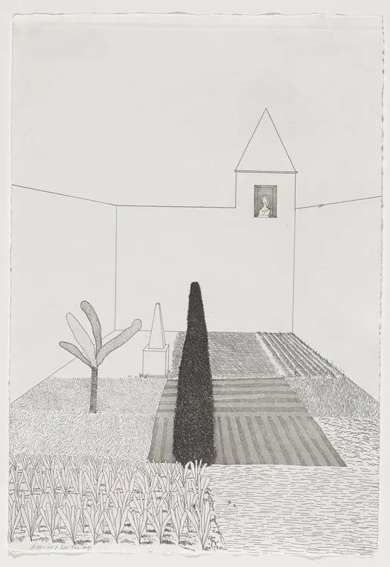 Rapunzel Growing in the Garden by David Hockney