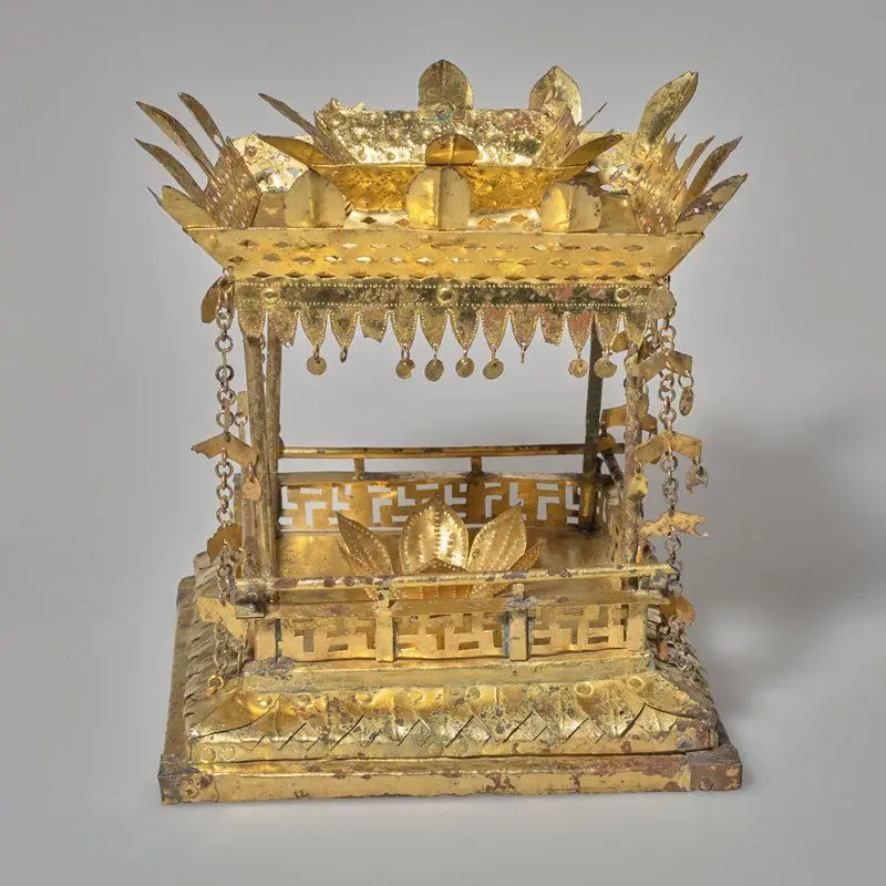 Sarira reliquary in the shape of a pavillion by Korea