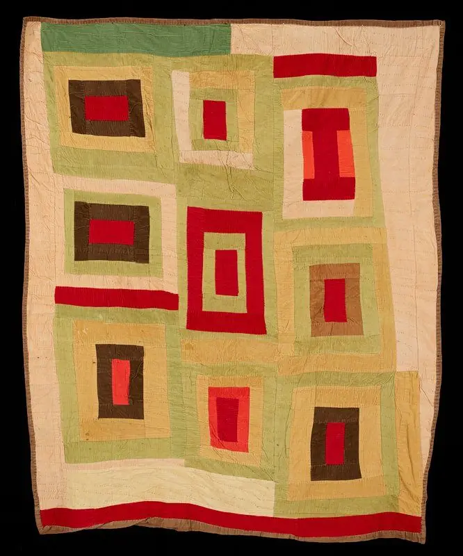 Housetop variation quilt by Lola Pettway
