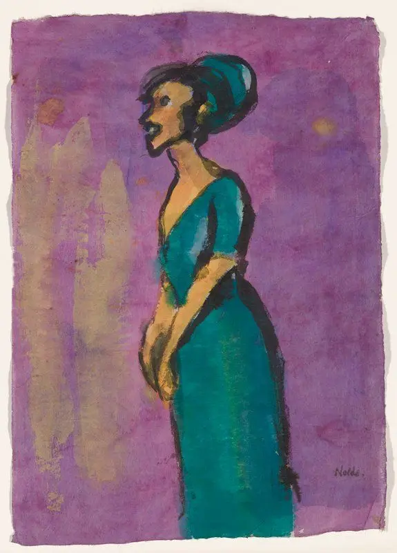 Diseuse by Emil Nolde (born Emil Hansen)