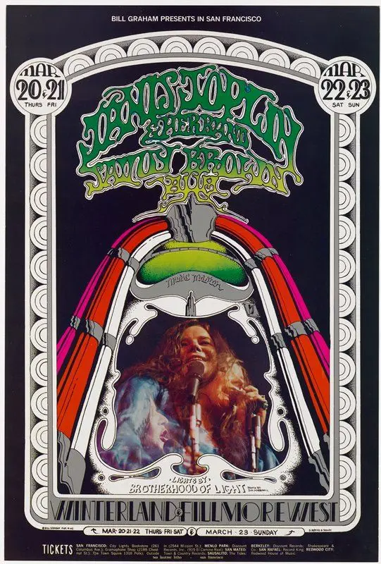 Janis Joplin and Her Band, Savoy Brown, Aum, Winterland, March 20-22, 1969, Fillmore West, March 23, 1969 by Randy Tuten