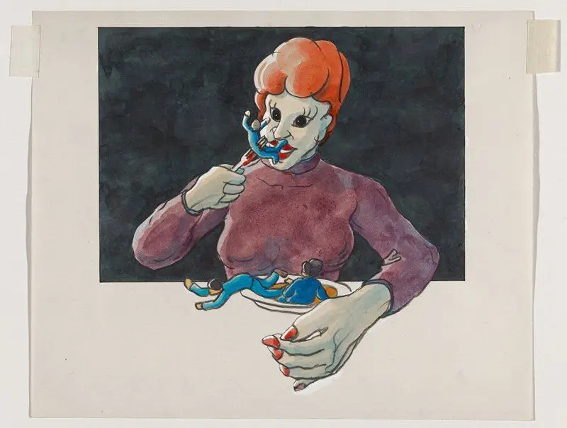 Untitled [Woman eating] by Kenji Nakahashi