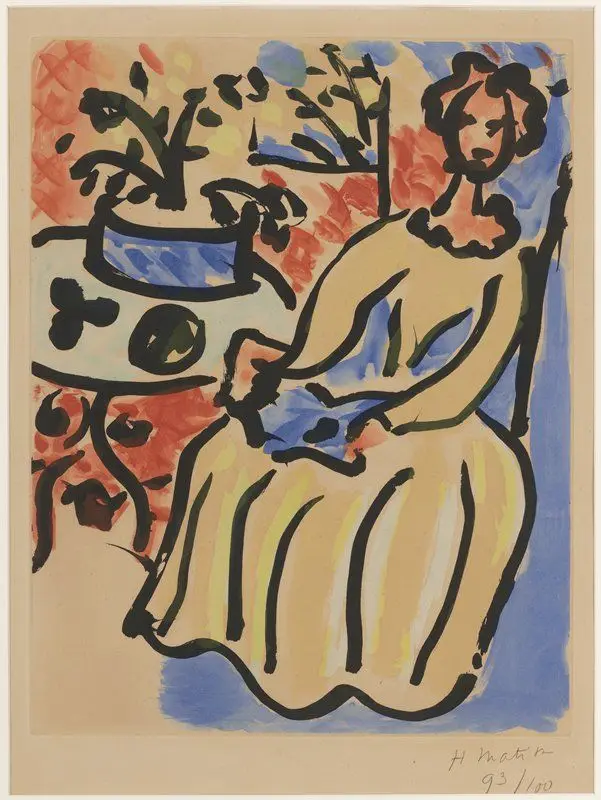 Marie-José en robe jaune (Marie-José in a Yellow Dress) by Henri Matisse