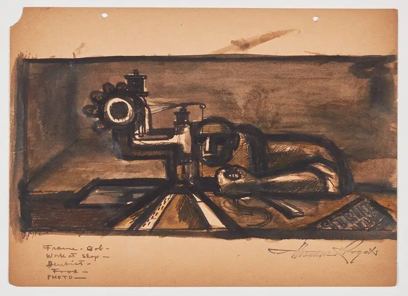 Man and Machine (Painting Study) by Theodore Roszak