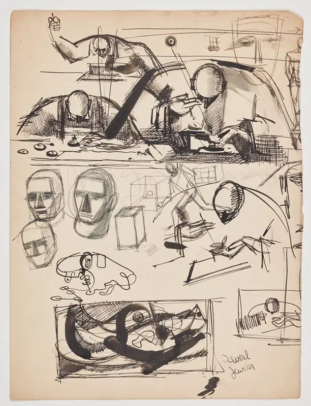 Man and Machine (Painting Study) by Theodore Roszak