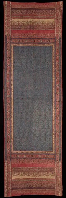 Painted cotton Pha nung textile panel by Thailand