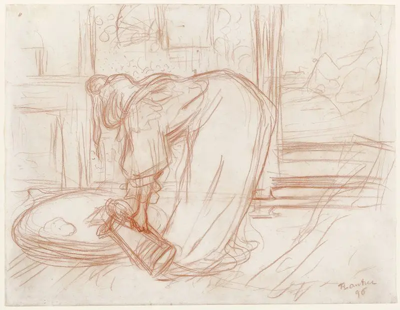 Woman at the Tub by Henri de Toulouse-Lautrec