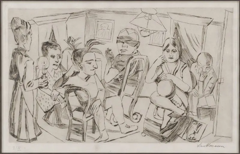 Vor dem Maskenball by Max Beckmann