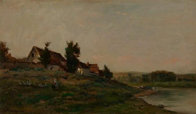 Landscape with Cottage by Charles-François Daubigny