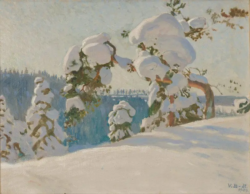 Winter Landscape by Väinö Blomstedt