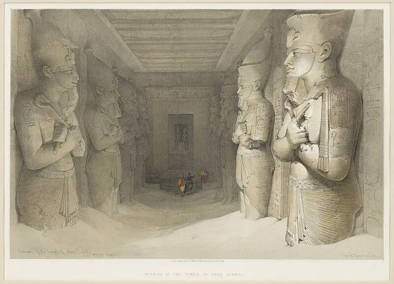 Interior of the Temple of Aboo Simbel by David Roberts