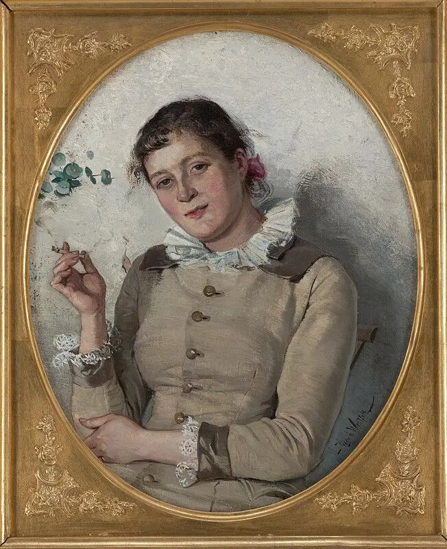 Self-portrait with Cigarette by Ingeborg Westfelt-Eggertz