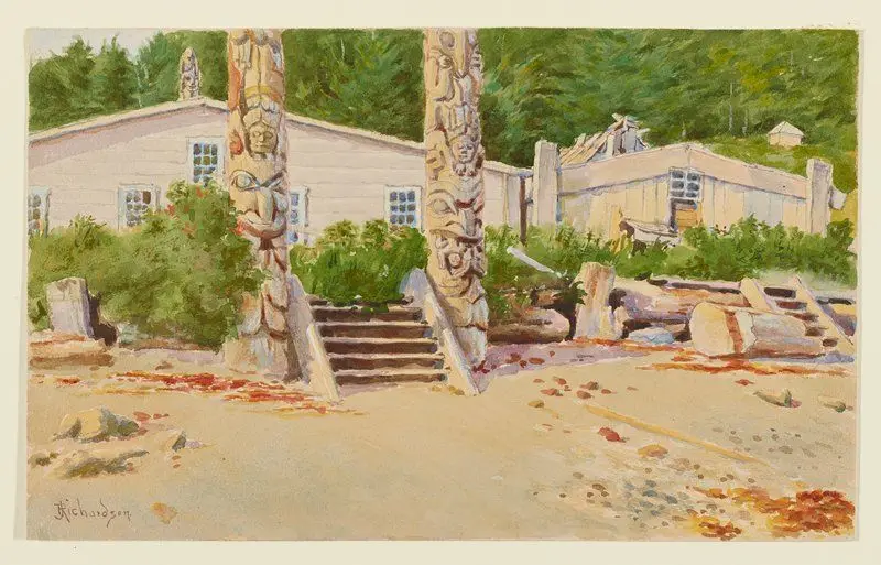 Twin Totems, Kasaan by Theodore J. Richardson