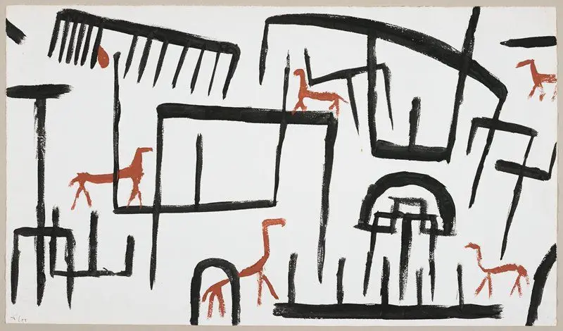 Animals in an Enclosure by Paul Klee