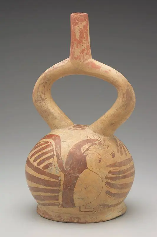 Stirrup-handle jar by Moche artist
