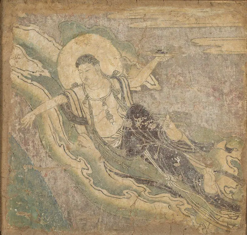 Flying Celestial (Apsara), from a set of Avalokiteshvara Bodhisattva and Flying Celestials by China