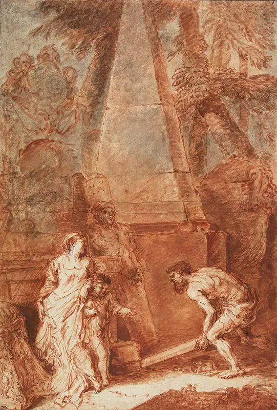 Theseus Recovering the Armor of Aegeus by François Valentin