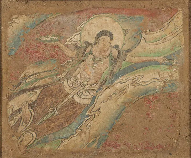 Flying Celestial (Apsara), from a set of Avalokiteshvara Bodhisattva and Flying Celestials by China