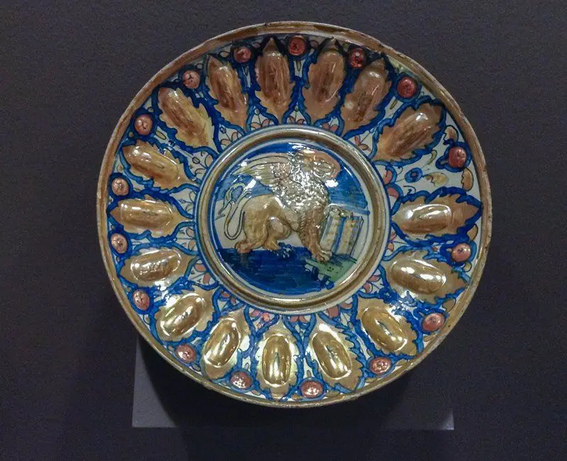 Plate with lion of St. Mark by Italy (Gubbio)