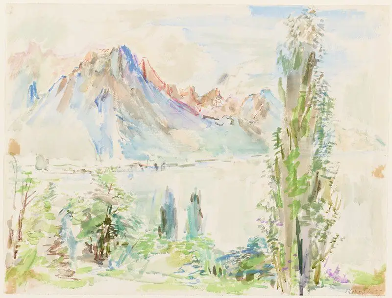 Lake Geneva by Oskar Kokoschka