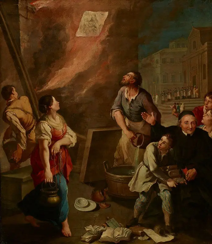 The Miracle of the Madonna of the Fire by Aureliano Milani