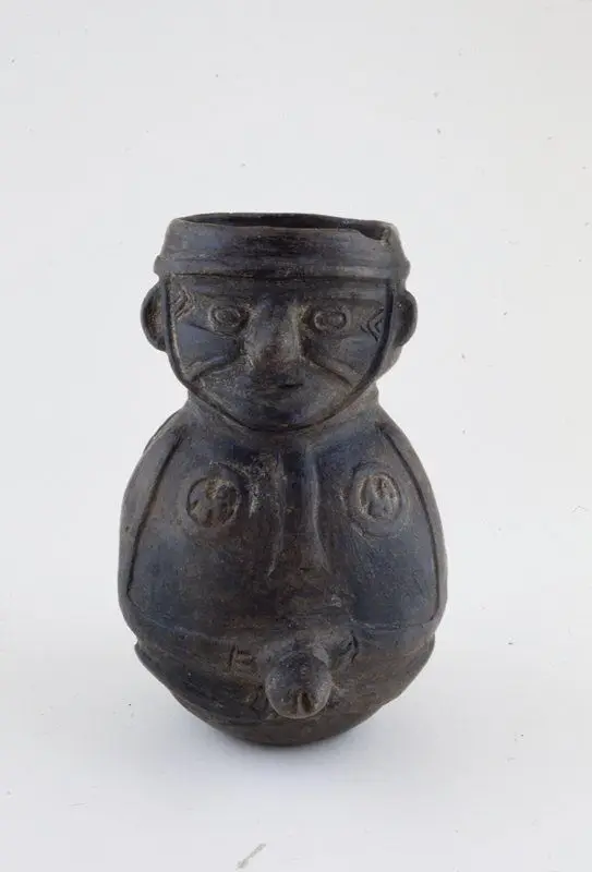 Jar in the form of an erotic figure by Chimú artist