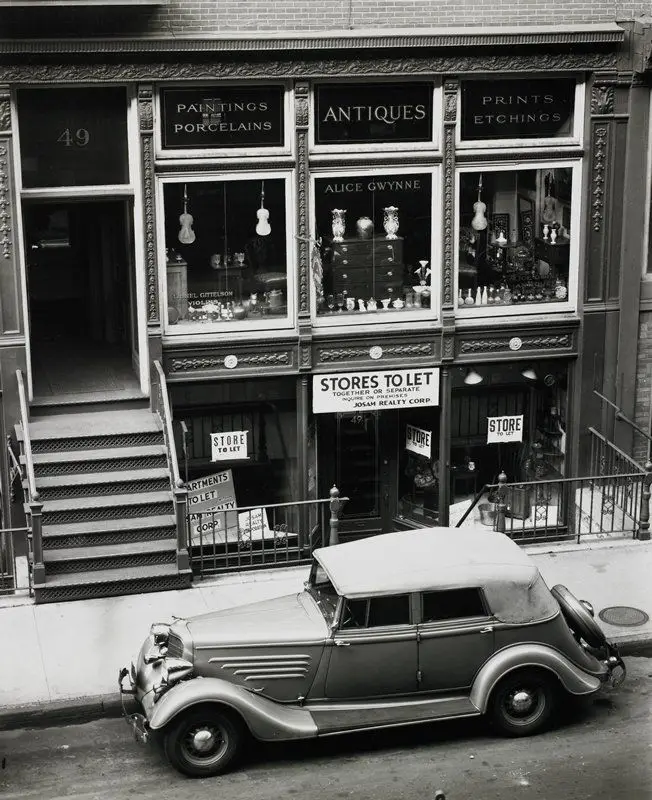 Antique Store with Car, New York by Willard Van Dyke