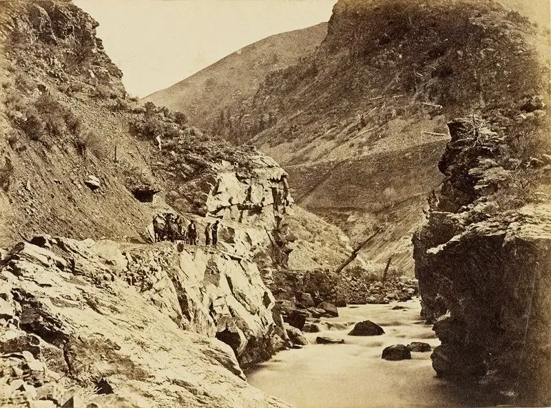 Devil's Gate, From Below Weber Canyon, Wasatch Mountains by Andrew Joseph Russell
