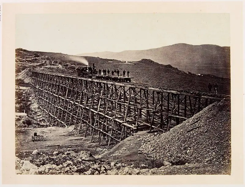 Trestle Work, Promontory Point, Salt Lake Valley by Andrew Joseph Russell