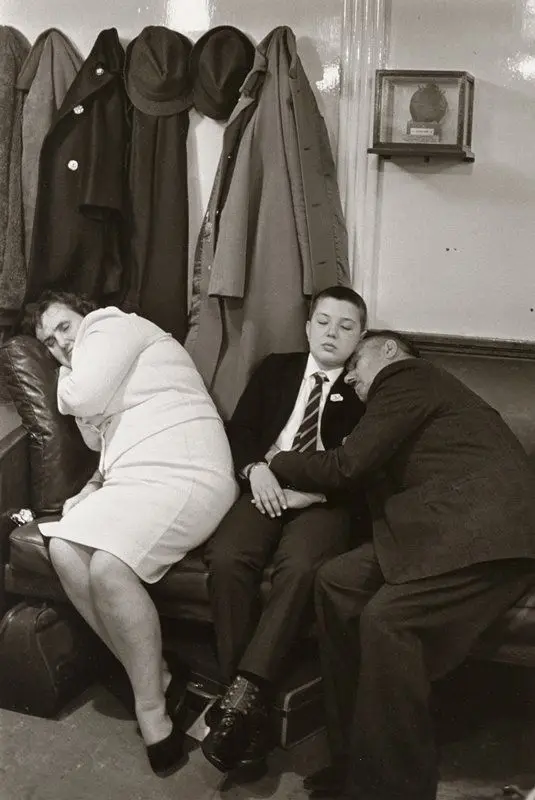 Family Group, Boat Train, London - Paris by Larry Fink