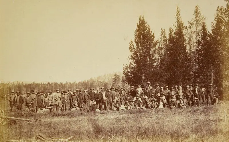 Meeting of the U. S. Geological Survey in the Lower Firehole Basin by William Henry Jackson