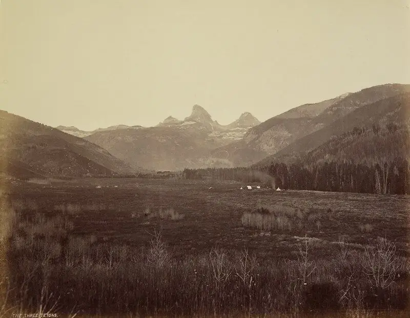 Camp at the Mouth of the Teton Canyon by William Henry Jackson
