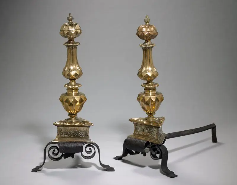 Andiron, one of a pair by Italy