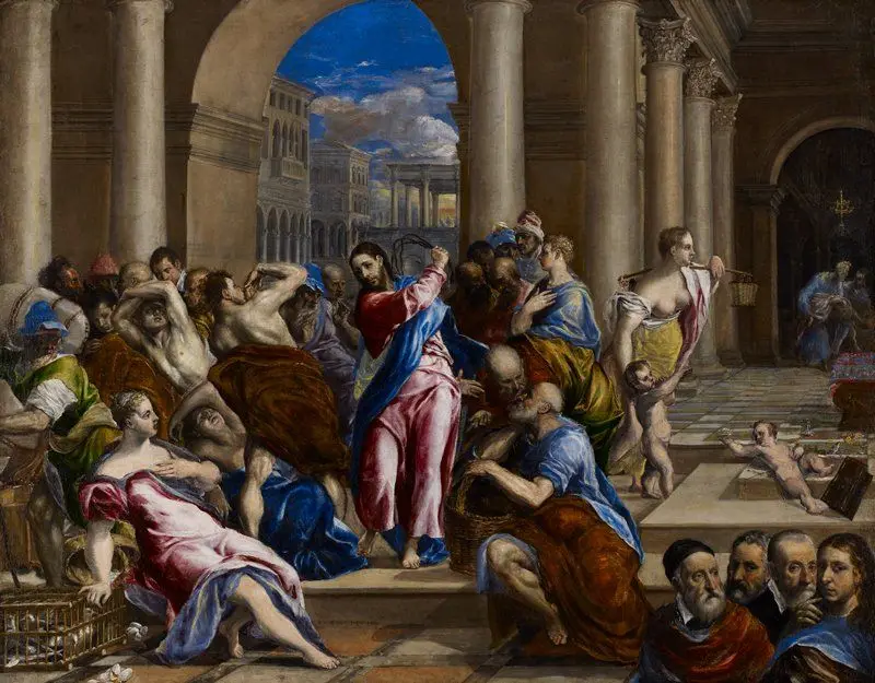 Christ Driving the Money Changers from the Temple by El Greco (Domenikos Theotokopoulos)